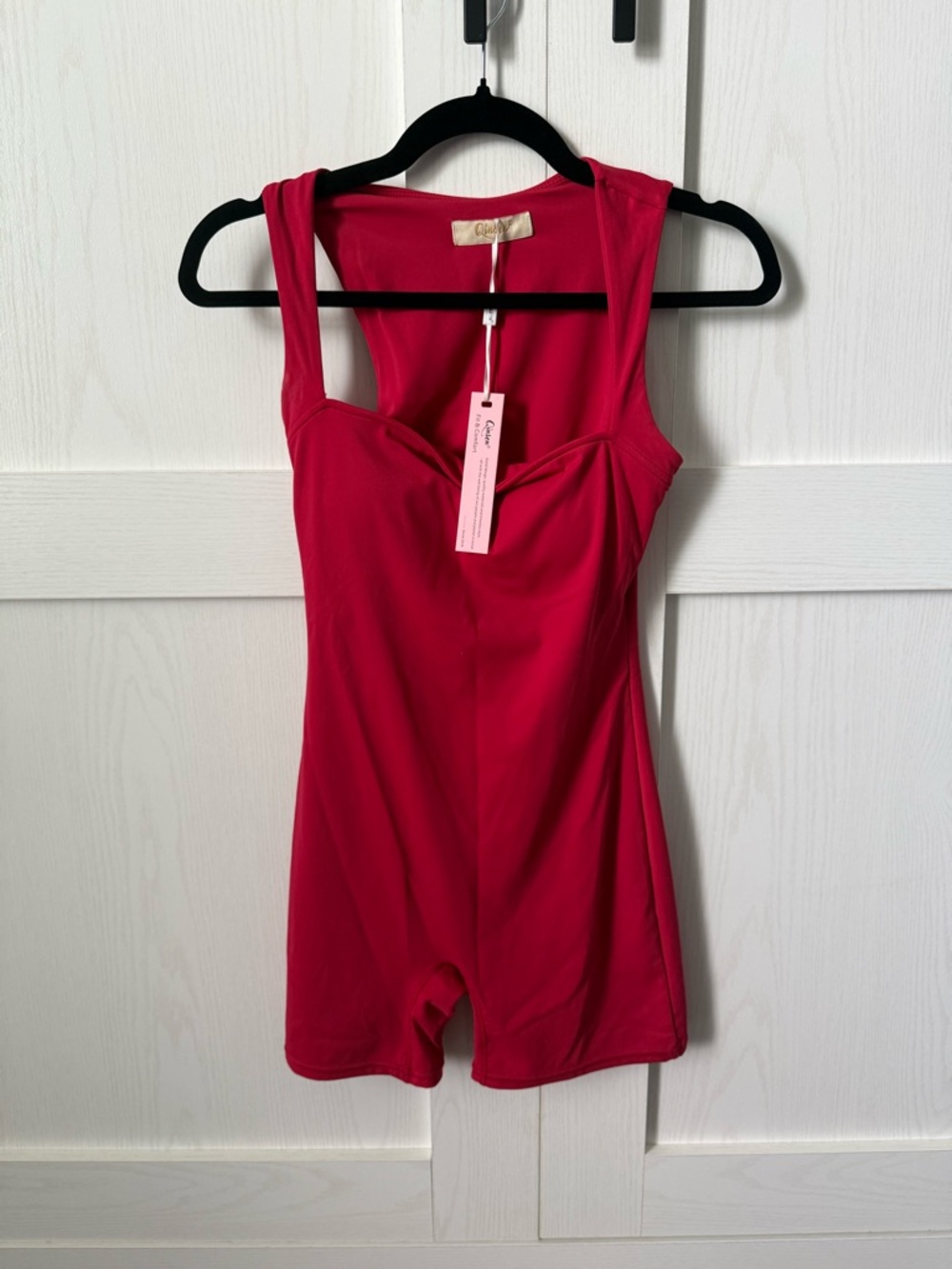 Ladies Red Sleeveless Romper Jumpsuit